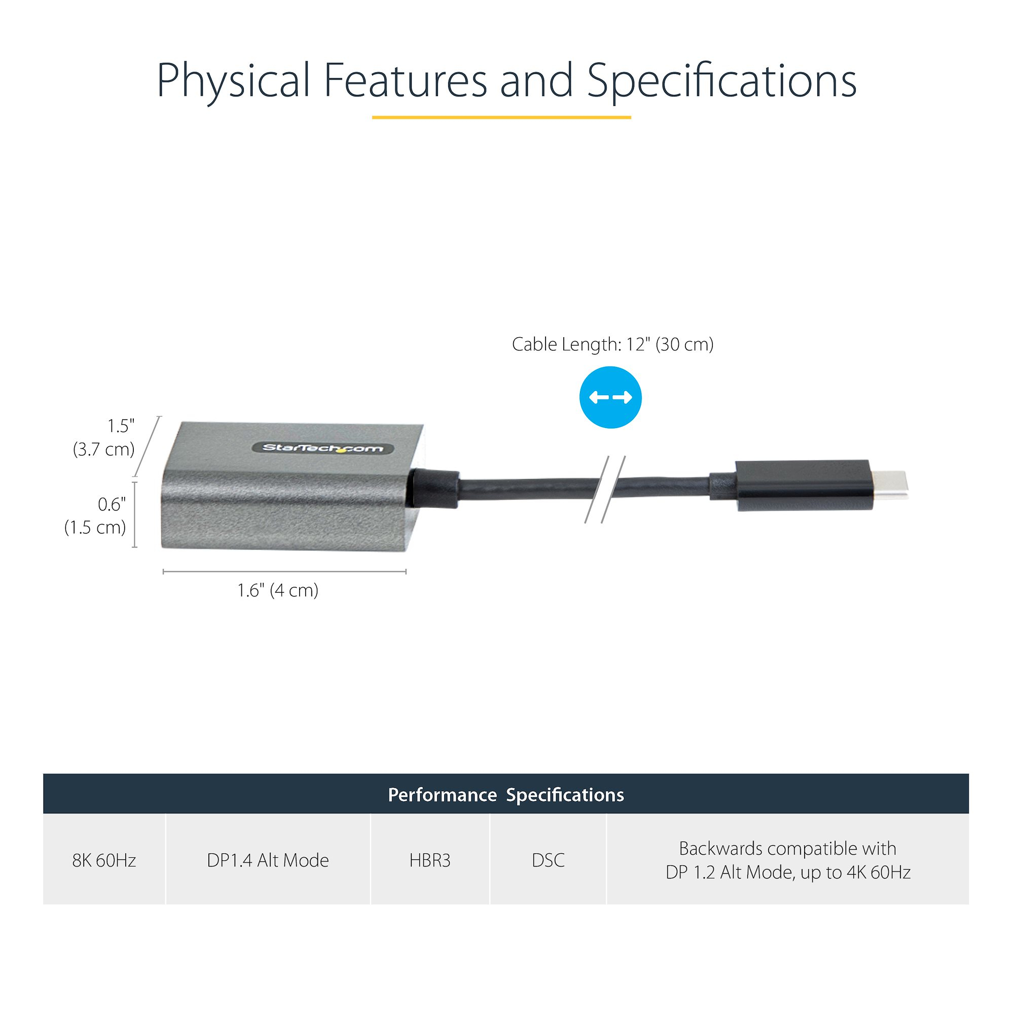 StarTech.com USB C to DisplayPort Adapter - 8K/4K – image 4