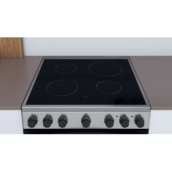 Indesit IS67V5PHX/E Freestanding cooker Electric Halogen Black, Stainless steel – image 8
