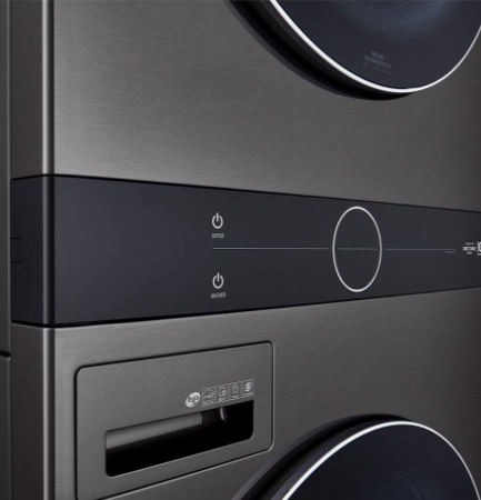 LG WK22BS6E washer dryer Freestanding Front-load Black – image 4