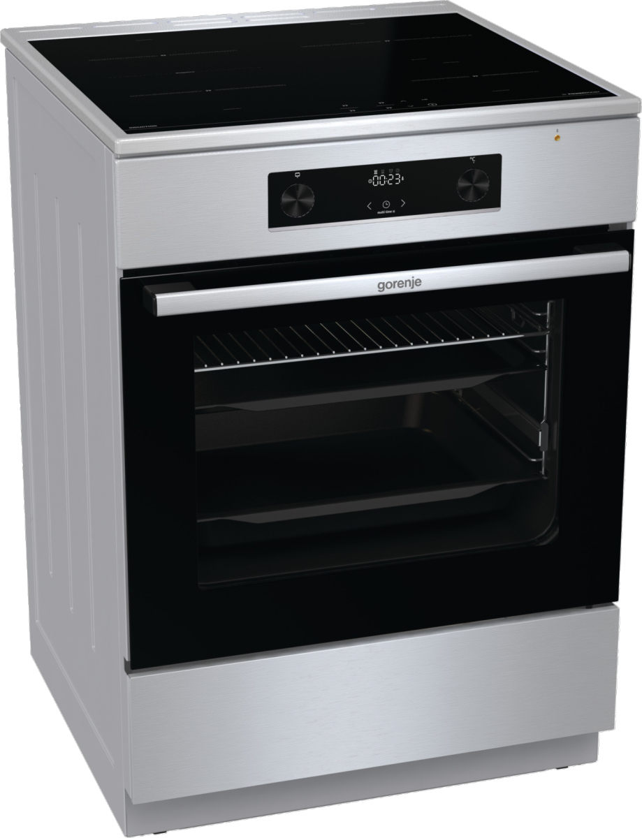 Gorenje GEIT6C60XPG Freestanding cooker Electric Zone induction hob Stainless steel – image 2