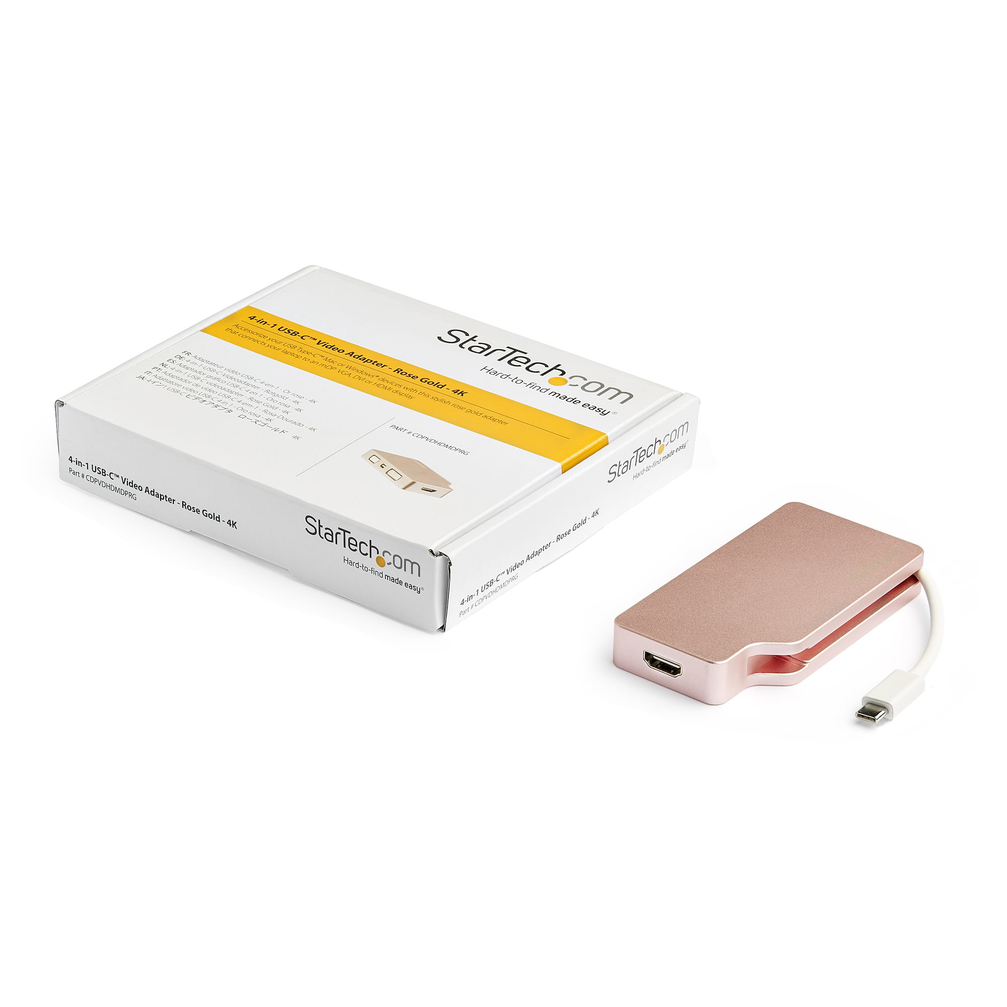 StarTech.com USB C Multiport Video Adapter with HDMI, VGA, Mini DisplayPort or DVI - USB Type C Monitor Adapter to HDMI 1.4 or mDP 1.2 (4K) - VGA or DVI (1080p) – image 7