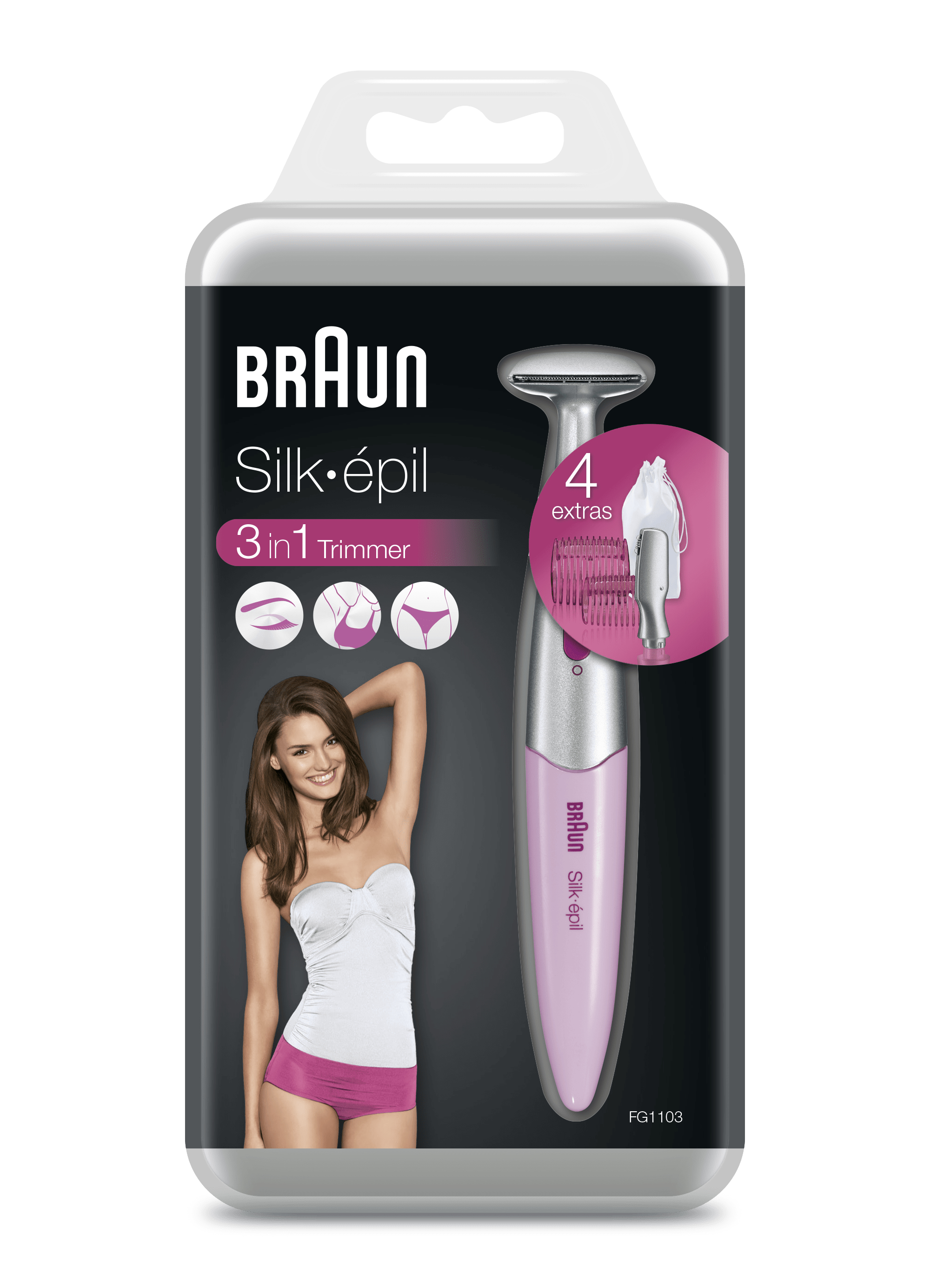 Braun 81682971 bikini trimmer Silver, Rose – image 1