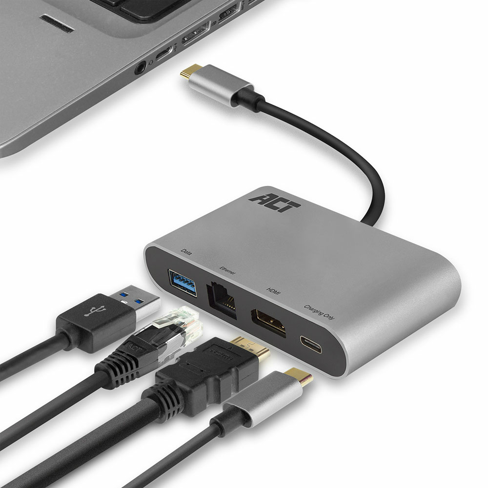 ACT USB-C docking station for 1 HDMI monitor, ethernet, USB-A, PD pass-through – image 8
