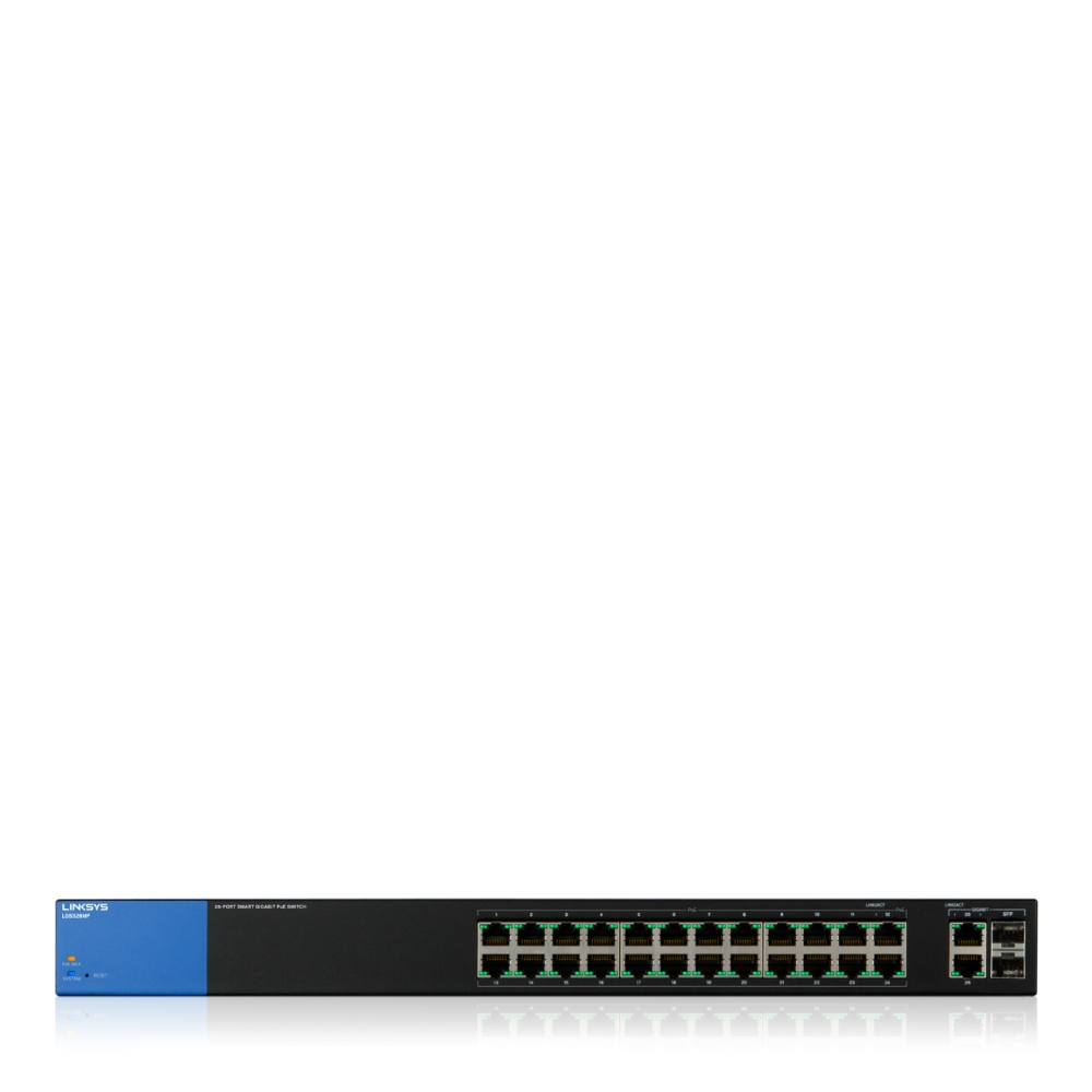 Linksys LGS326MP network switch Managed Gigabit Ethernet (10/100/1000) Power over Ethernet (PoE) Black – image 1