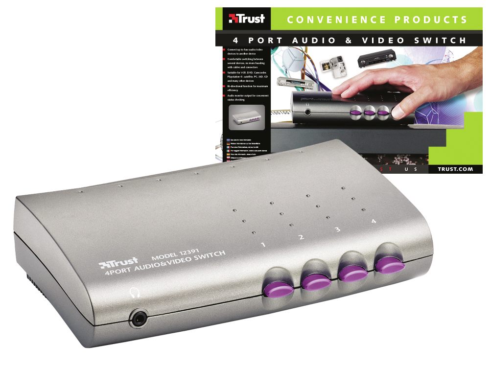 Trust 4 Port Audio & Video Switch