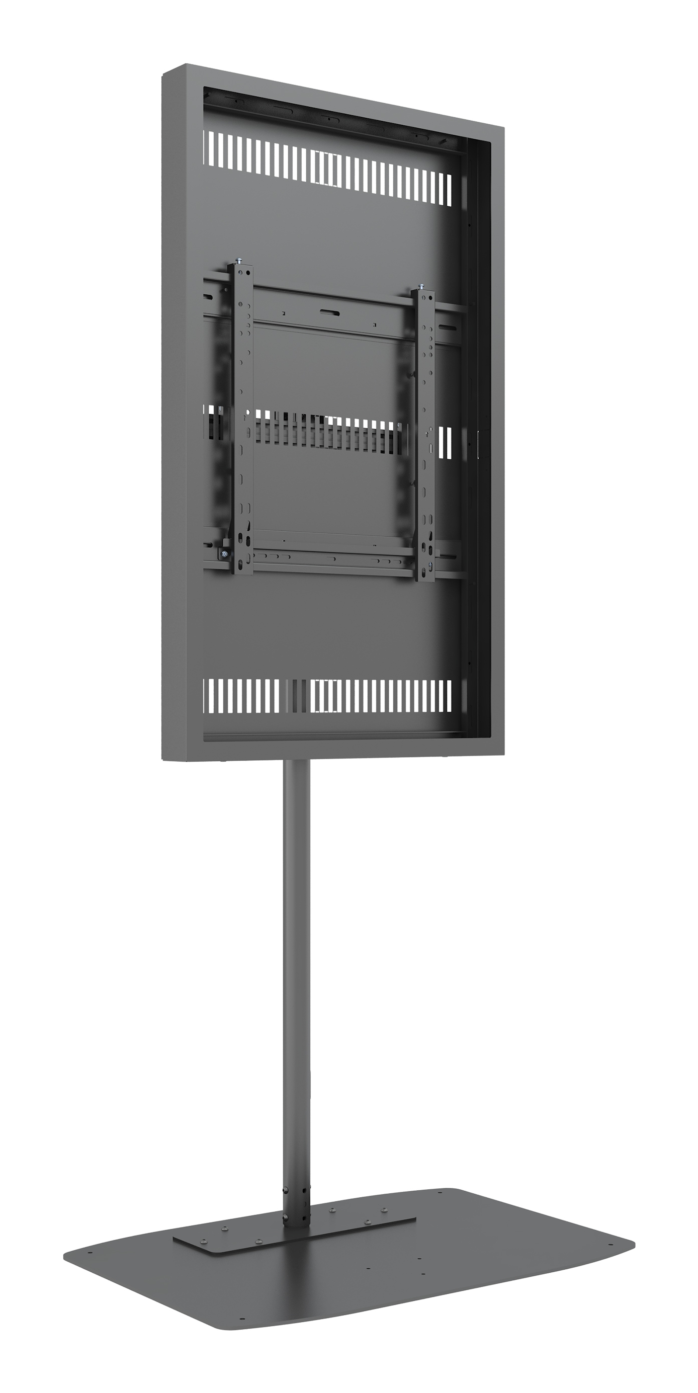 حامل أرضي Multibrackets M Pro Series 49" بعمود واحد - فولاذ أسود