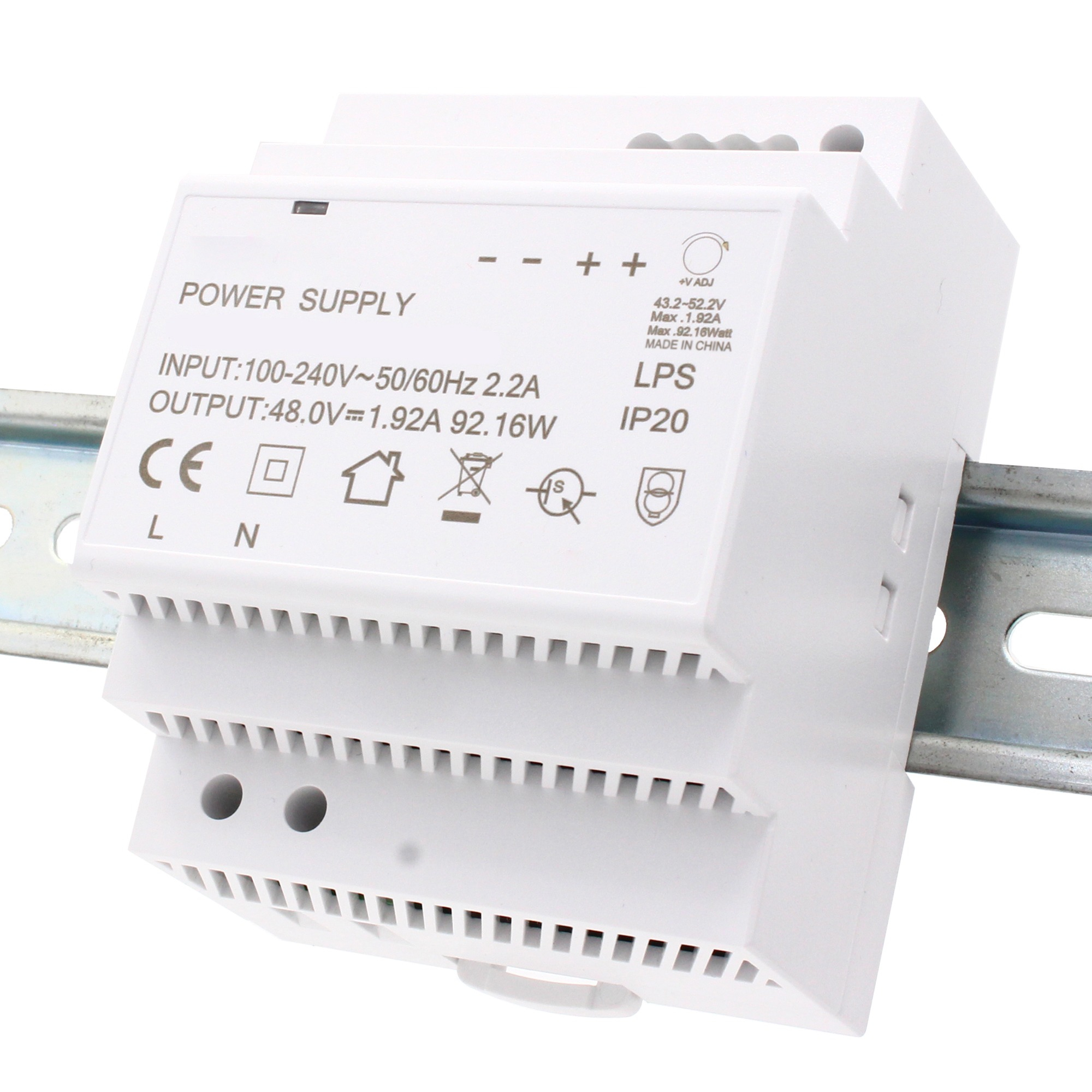 Brainboxes DIN Rail Power Supply 48VDC – image 1