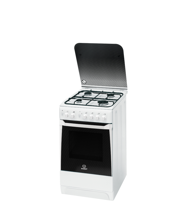 Indesit KN3G217(W)/RU cooker Freestanding cooker Gas White