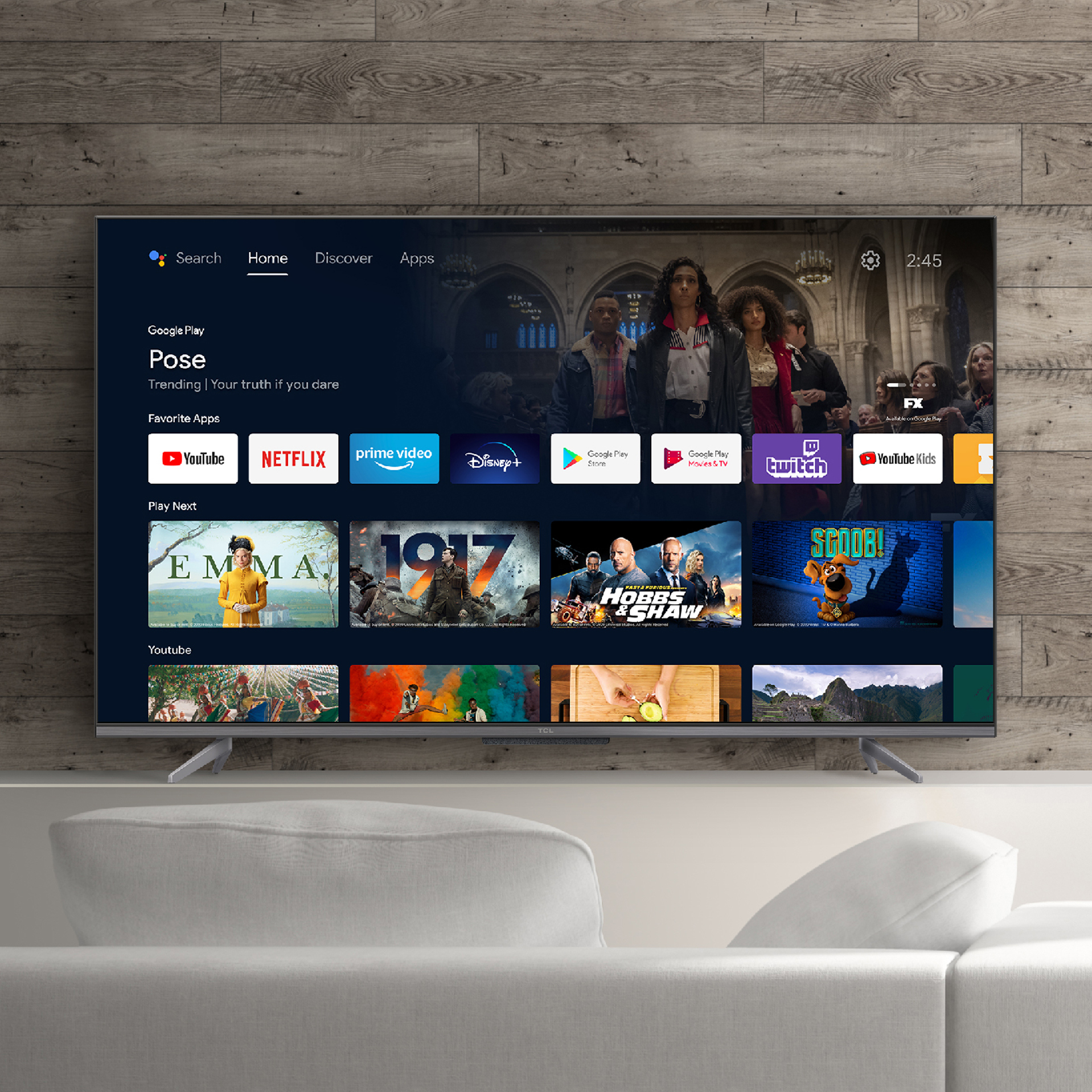 TCL 43P725 TV 109.2 cm (43") 4K Ultra HD Smart TV Wi-Fi Black – image 8