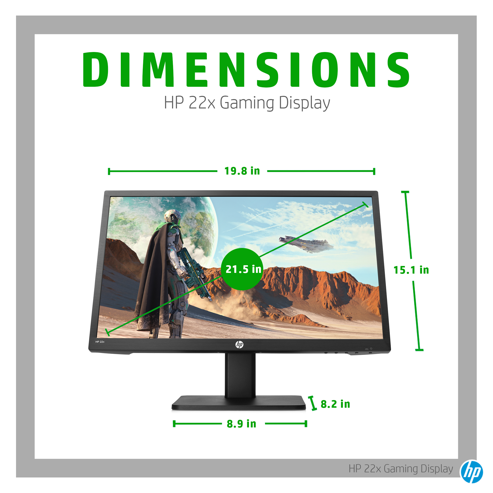 HP 22x computer monitor