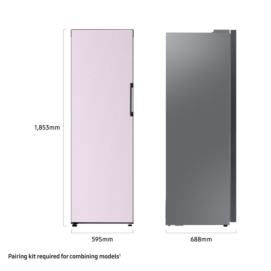 Samsung Bespoke RZ32A74A5CL/EU Tall One Door Freezer with SpaceMax™ Technology - Cotta Lavender – image 3