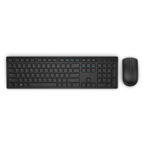 Dell 580-ADGH keyboard Mouse included Office RF Wireless QWERTZ Black