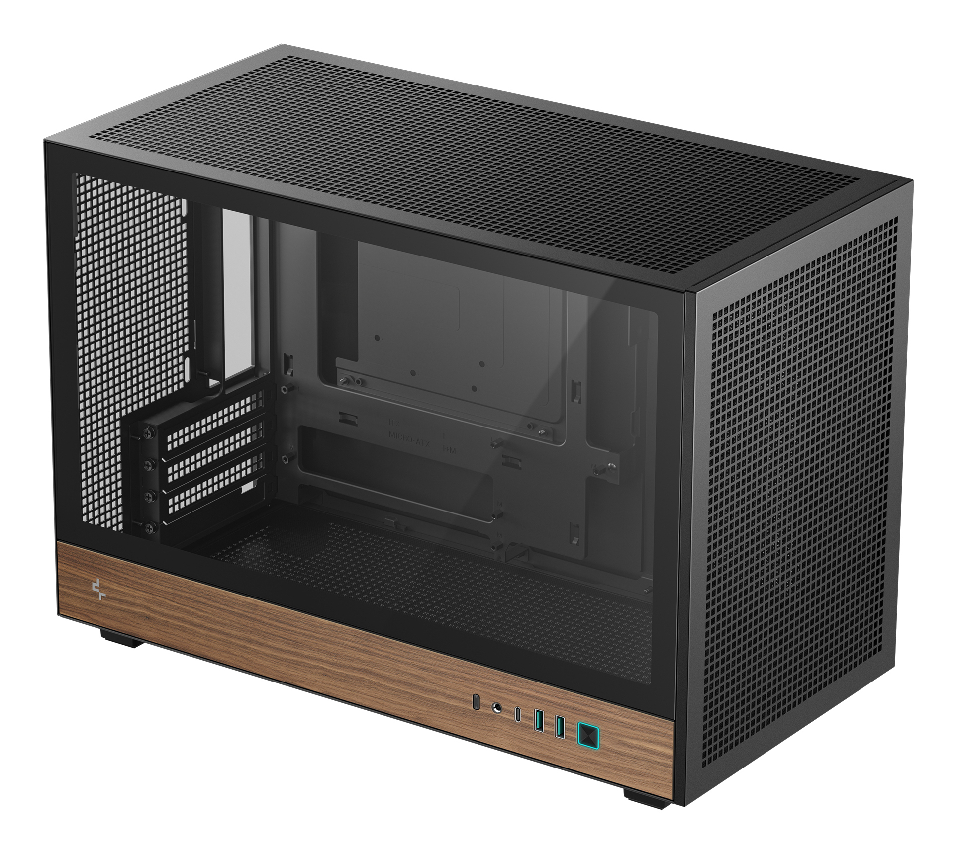 DeepCool CH260 WOOD Micro Tower Black, Wood