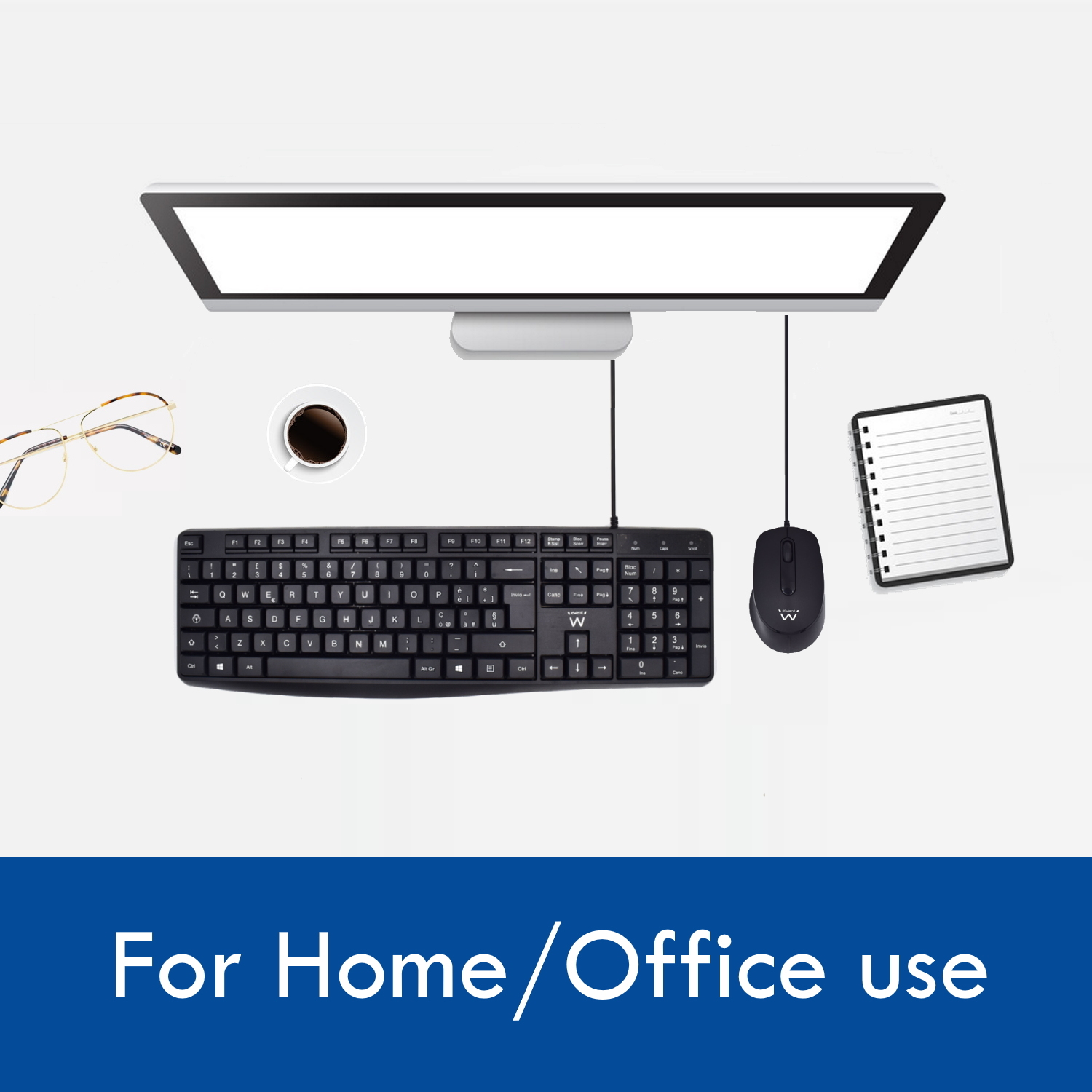 Ewent EW3005 keyboard Mouse included Office USB QWERTY Italian Black – image 7