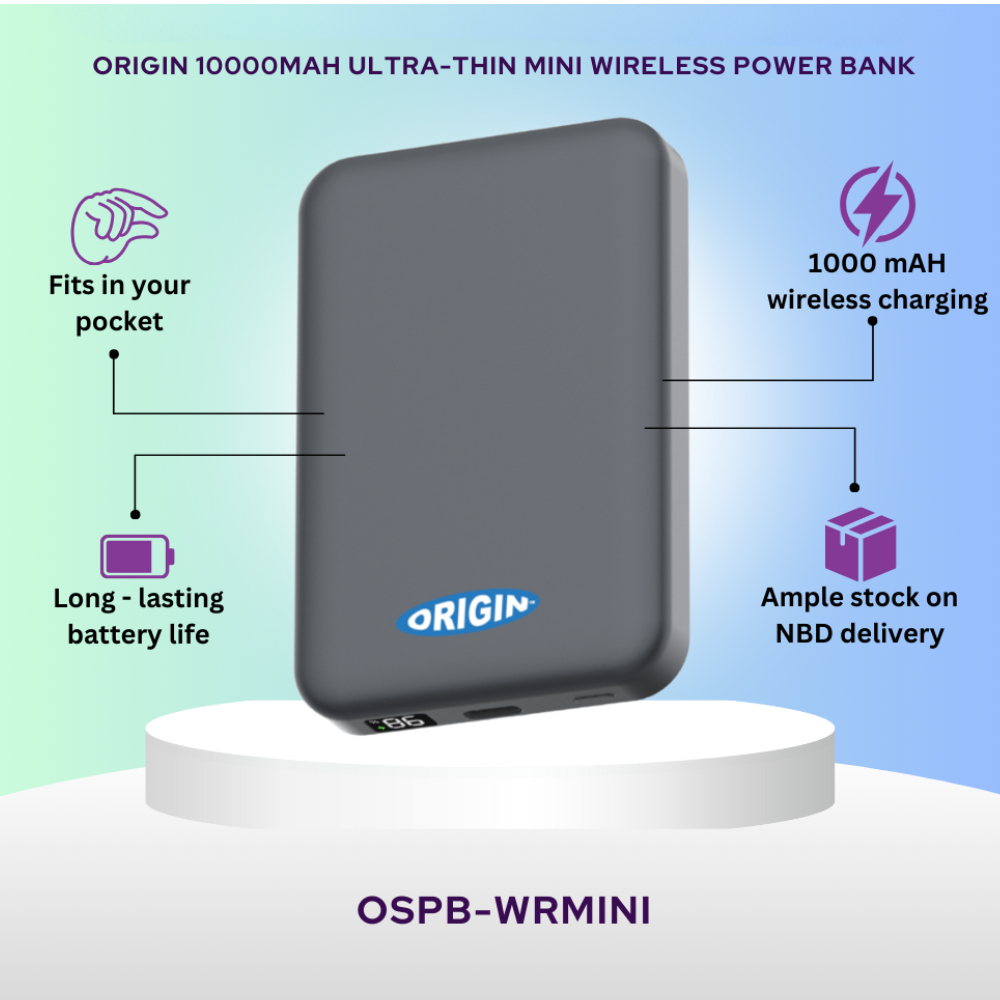Origin Storage Origin 10000mAh Ultra-Thin Mini Wireless Power Bank – image 2