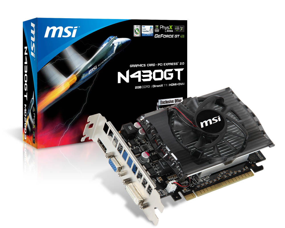 MSI V809-014R graphics card NVIDIA GeForce GT 430
