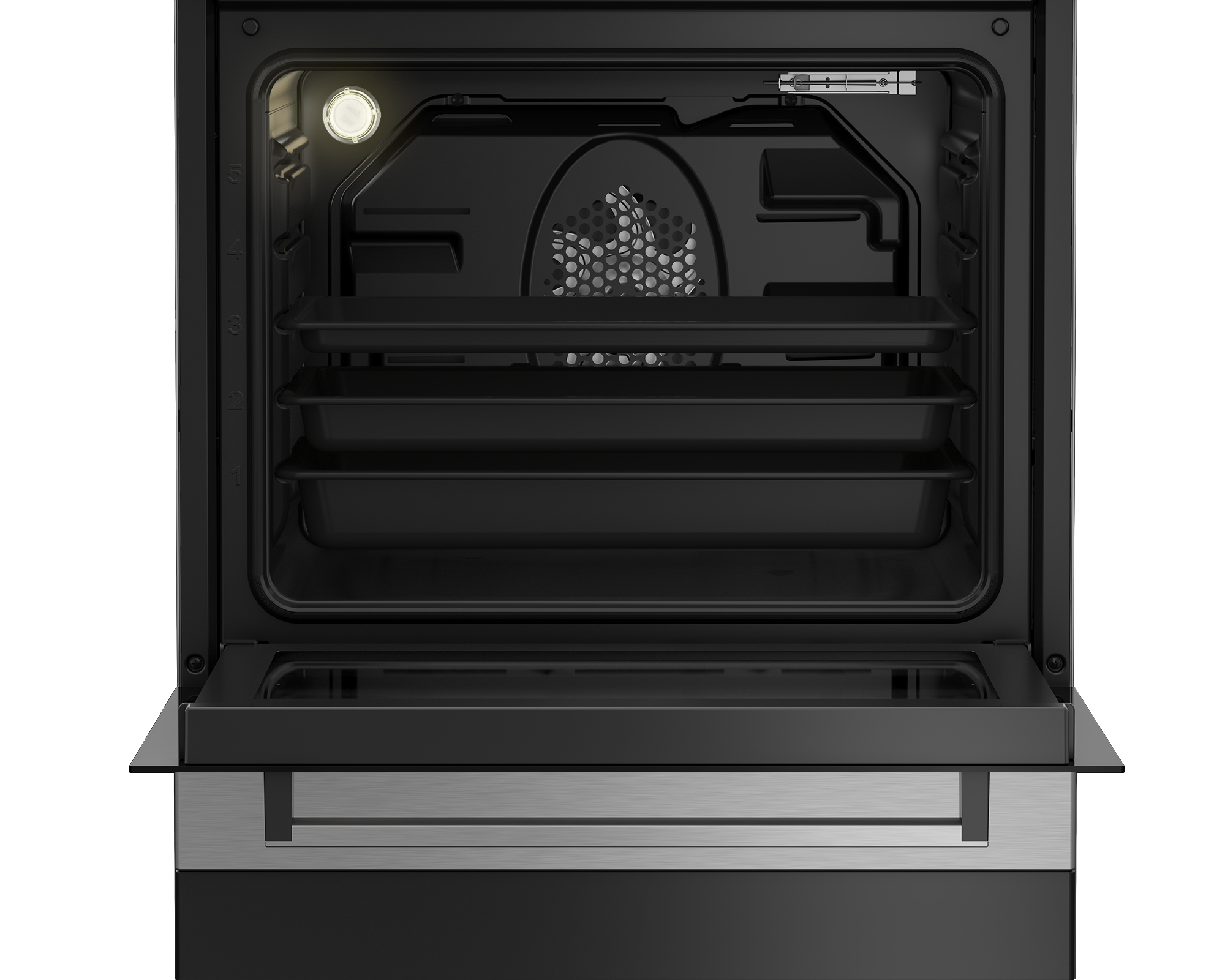 Beko FSM67010GX cooker Freestanding cooker Electric Ceramic hob Black, Stainless steel – image 6