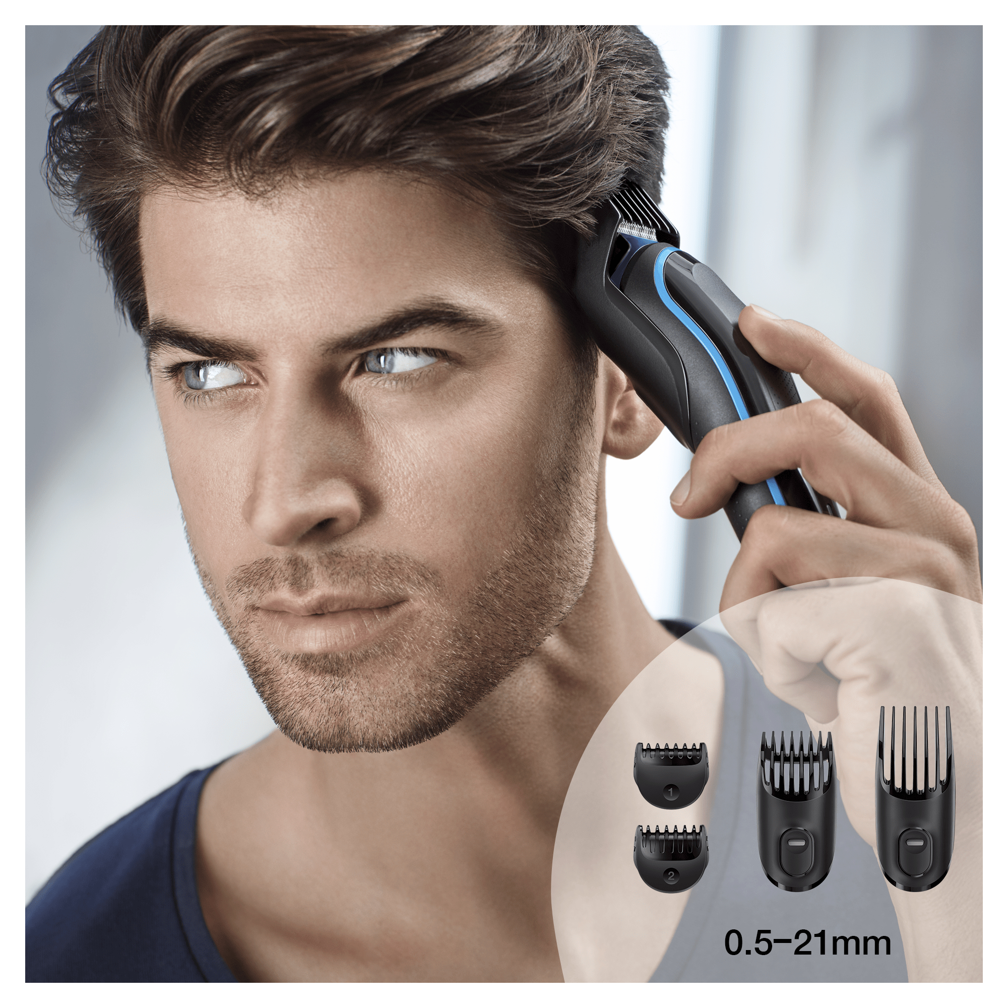 Braun Multigroomer 81644031 men's shaver Foil shaver Trimmer Black, Blue – image 6