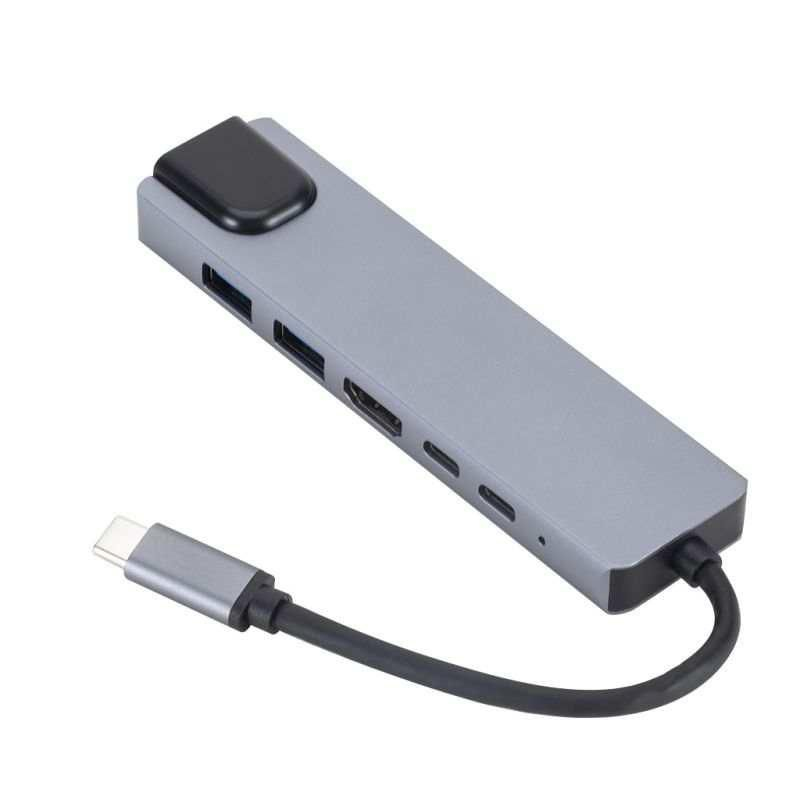 eSTUFF W126094045 laptop dock/port replicator USB Type-C Aluminium, Black – image 2