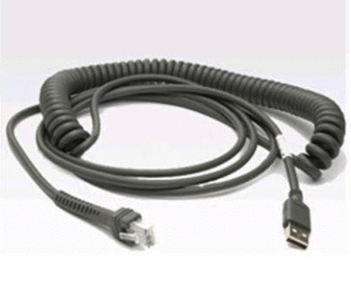 Zebra 8 pin USB PlusPower (12 V) (male) - Sort 2.13m Forstærket USB kabel