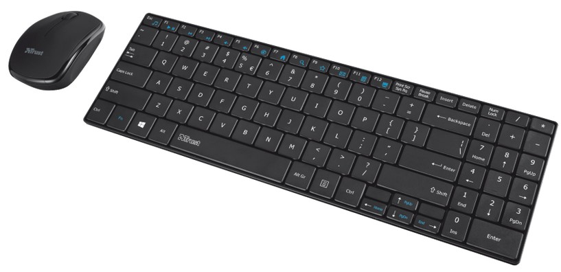 Trust 18800 keyboard Mouse included Universal RF Wireless German Black – image 2