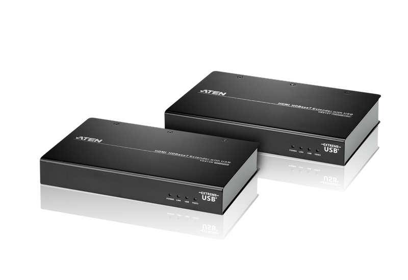 ATEN VE813 AV extender AV transmitter & receiver Black