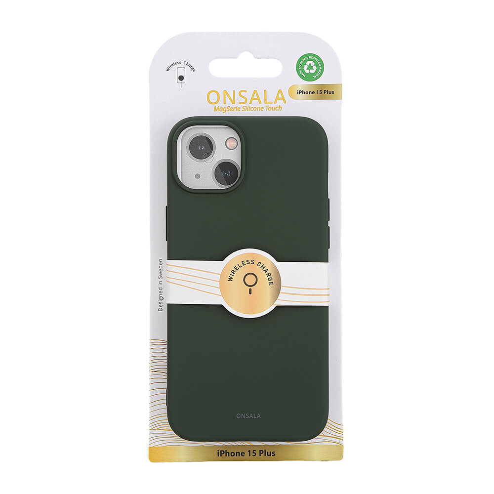 Onsala Phone Case with Silicone Feel MagSeries Olive Green - iPhone 15 Plus – image 2