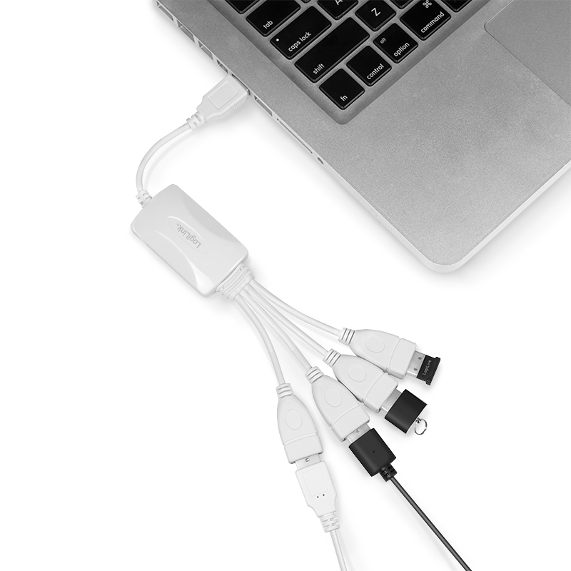 LogiLink UA0355 interface hub USB 2.0 480 Mbit/s White – image 4