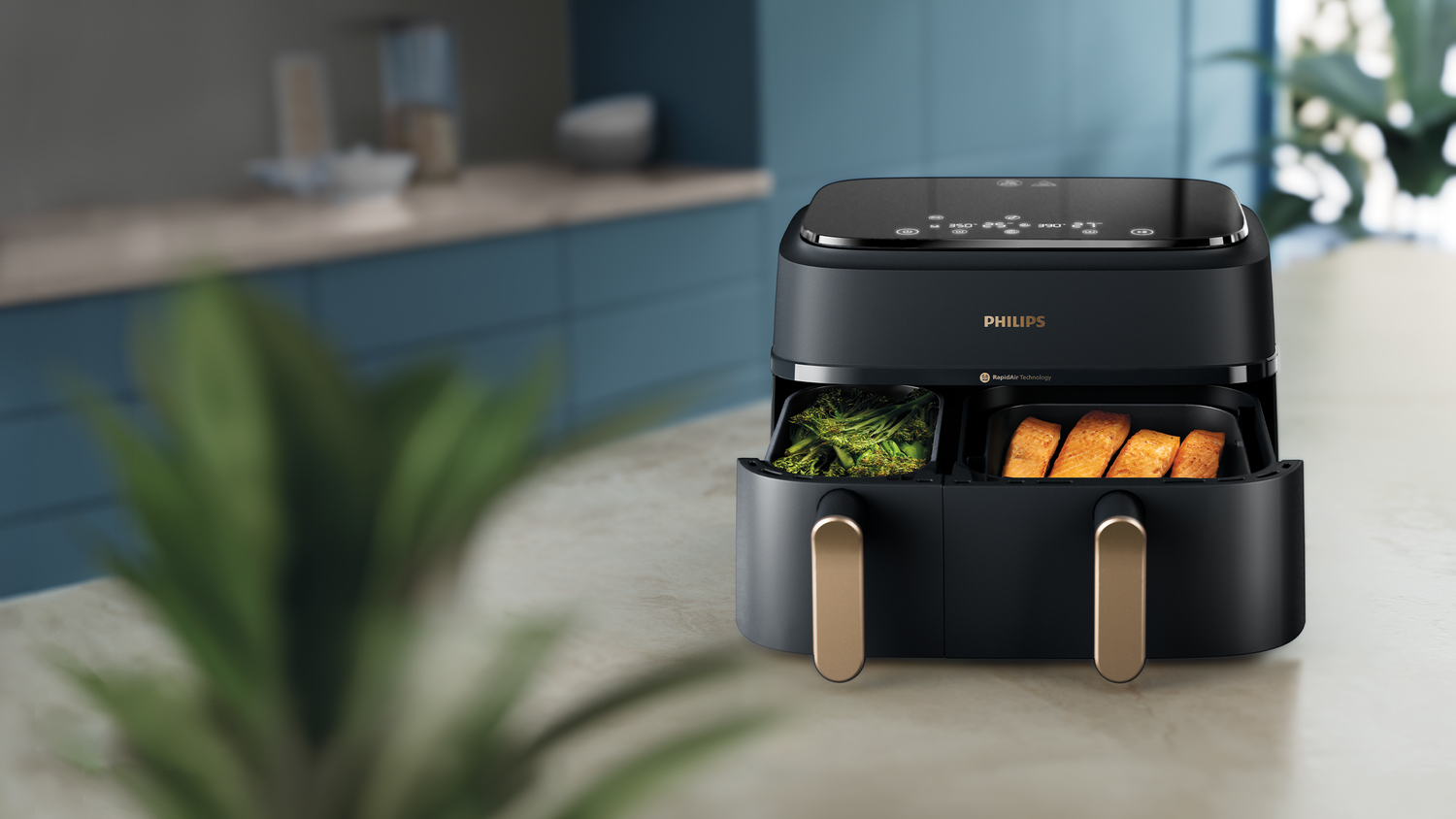 Resim Philips 3000 Serisi NA352/04R1 Sıcak Hava Fritözü, 9L, 1.5kg, 2750W, LED Dokunmatik Kontrol