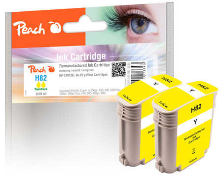 Peach PI300-500 ink cartridge 2 pc(s) Compatible Standard Yield Yellow