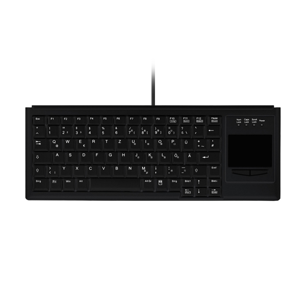 Contour Design Contour Active Key Industrial Keyboard IP68 Touchpad Compact Wired Black PN 4400