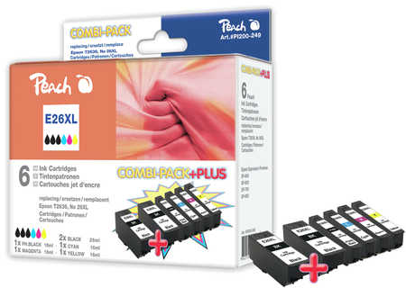 Peach 316579 ink cartridge 6 pc(s) Black, Cyan, Magenta, Yellow