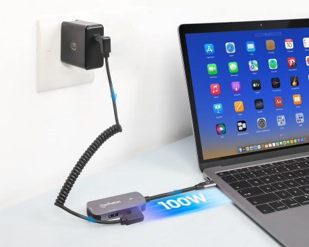 Manhattan USB-C Dock/Hub, Ports (x3): HDMI, USB-A and USB-C, with Power Delivery (PD) – image 9