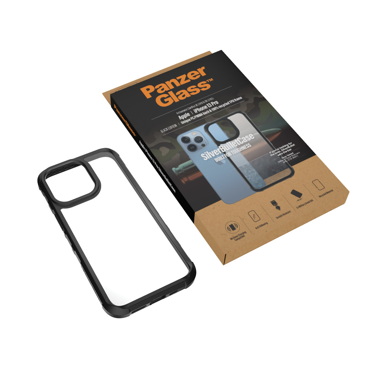 PanzerGlass ® SilverBullet ClearCase iPhone 13 Pro | Black – image 5