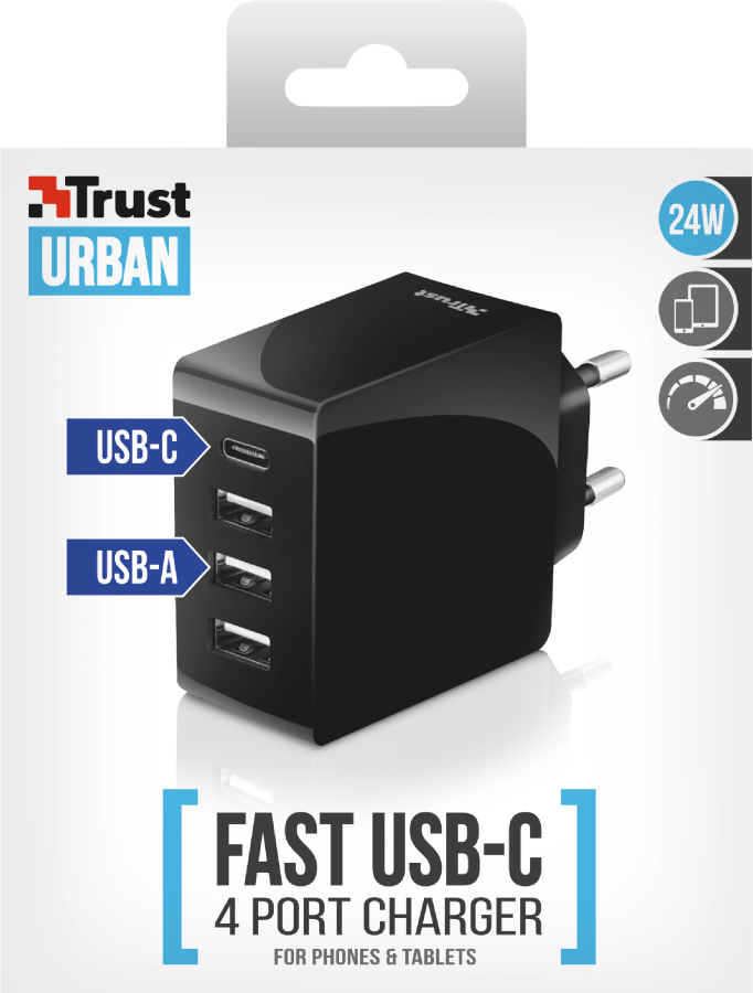 Trust 22029 mobile device charger Universal Black USB Indoor – image 6