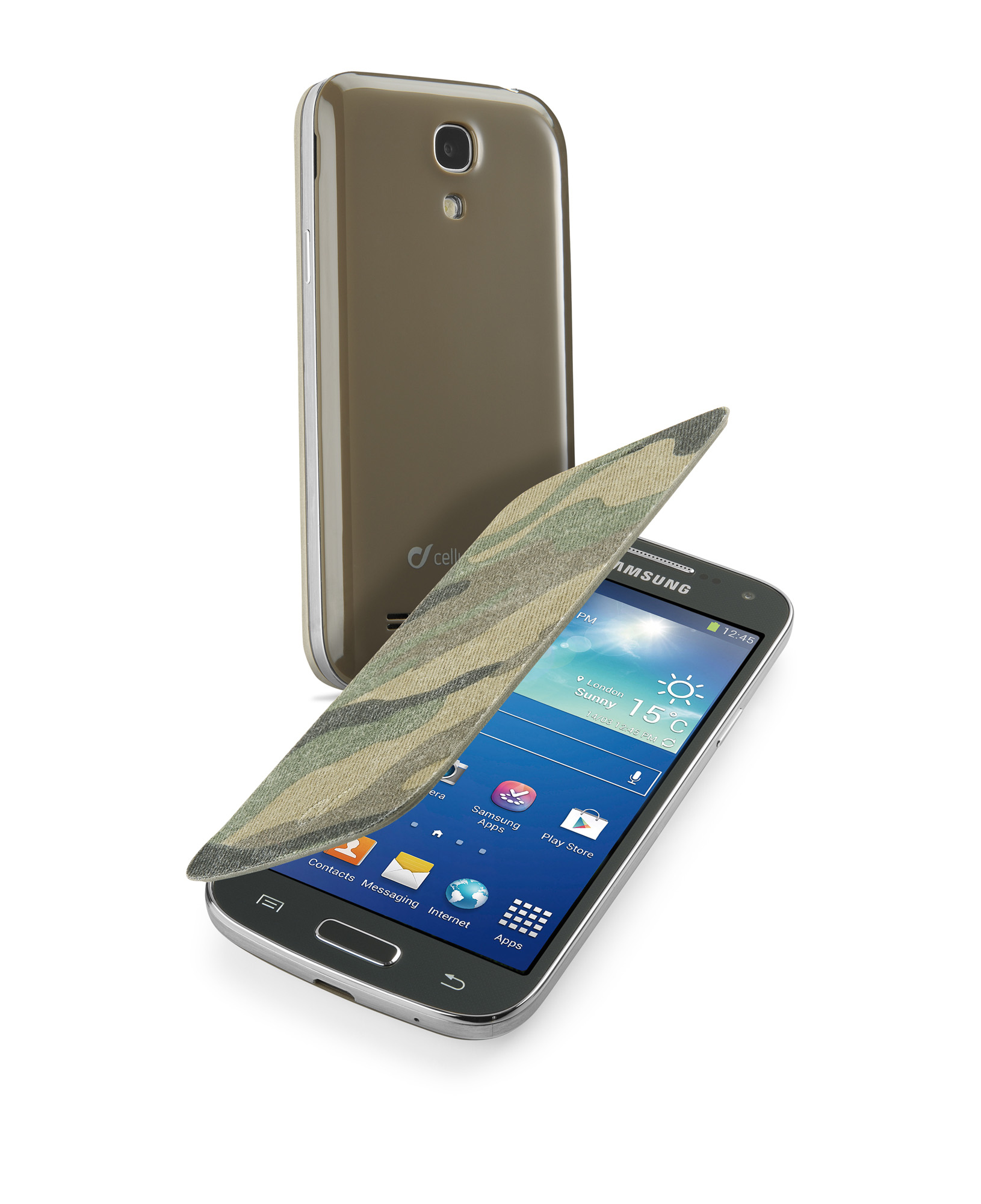 Cellularline Flip Book Galaxy S4 Mini - Army – image 1