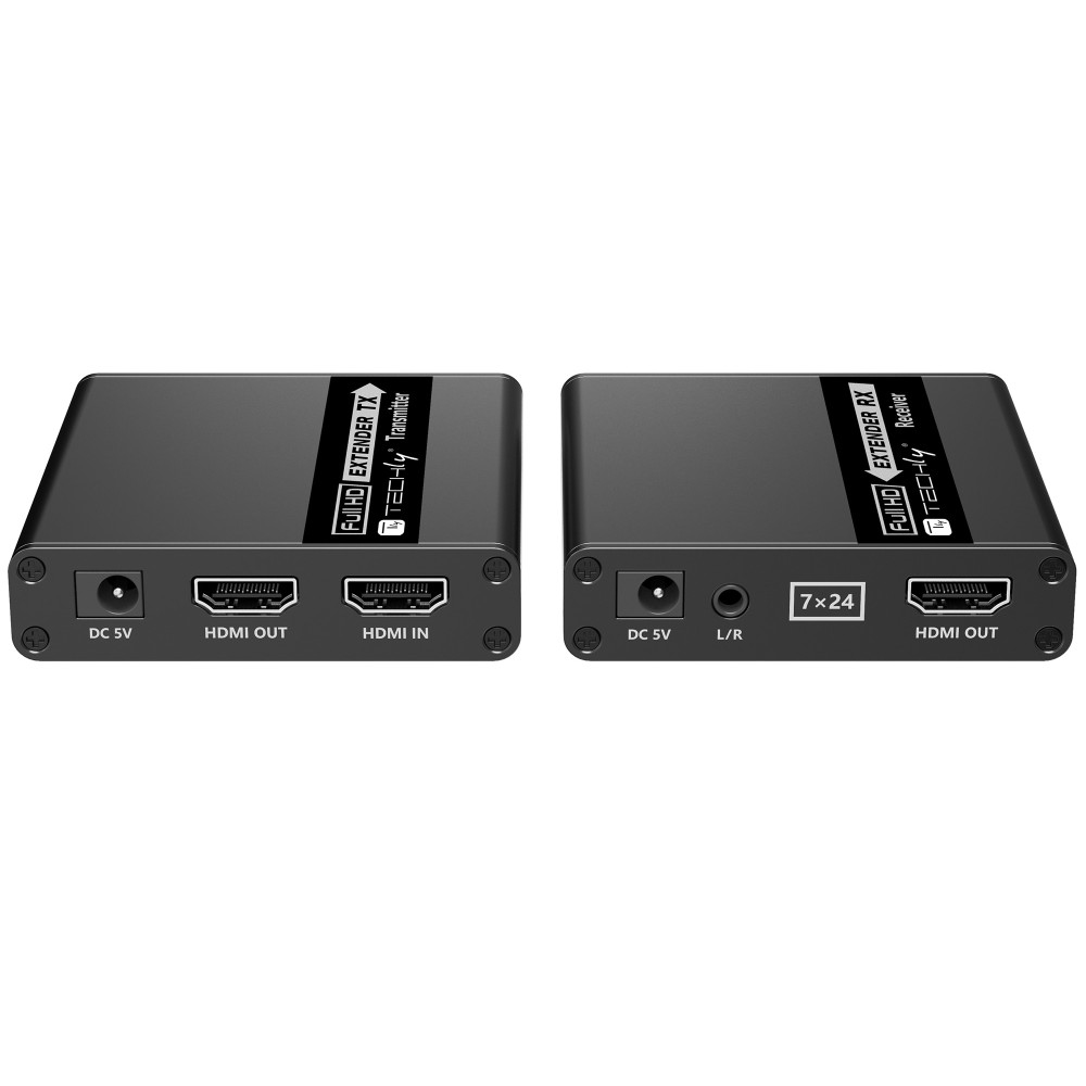 Techly IDATA EXT-E223 moltiplicatore AV Trasmettitore e ricevitore AV Nero