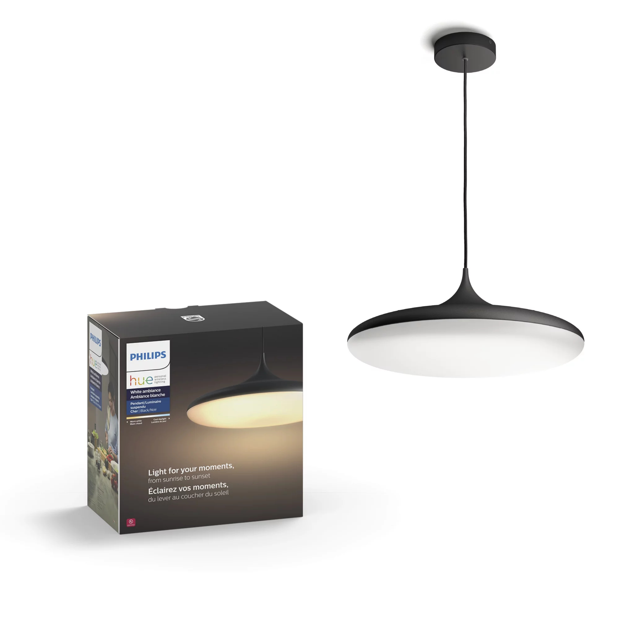 Philips by Signify Philips Hue White ambience 4076130U7 Smart suspension light Bluetooth/Zigbee