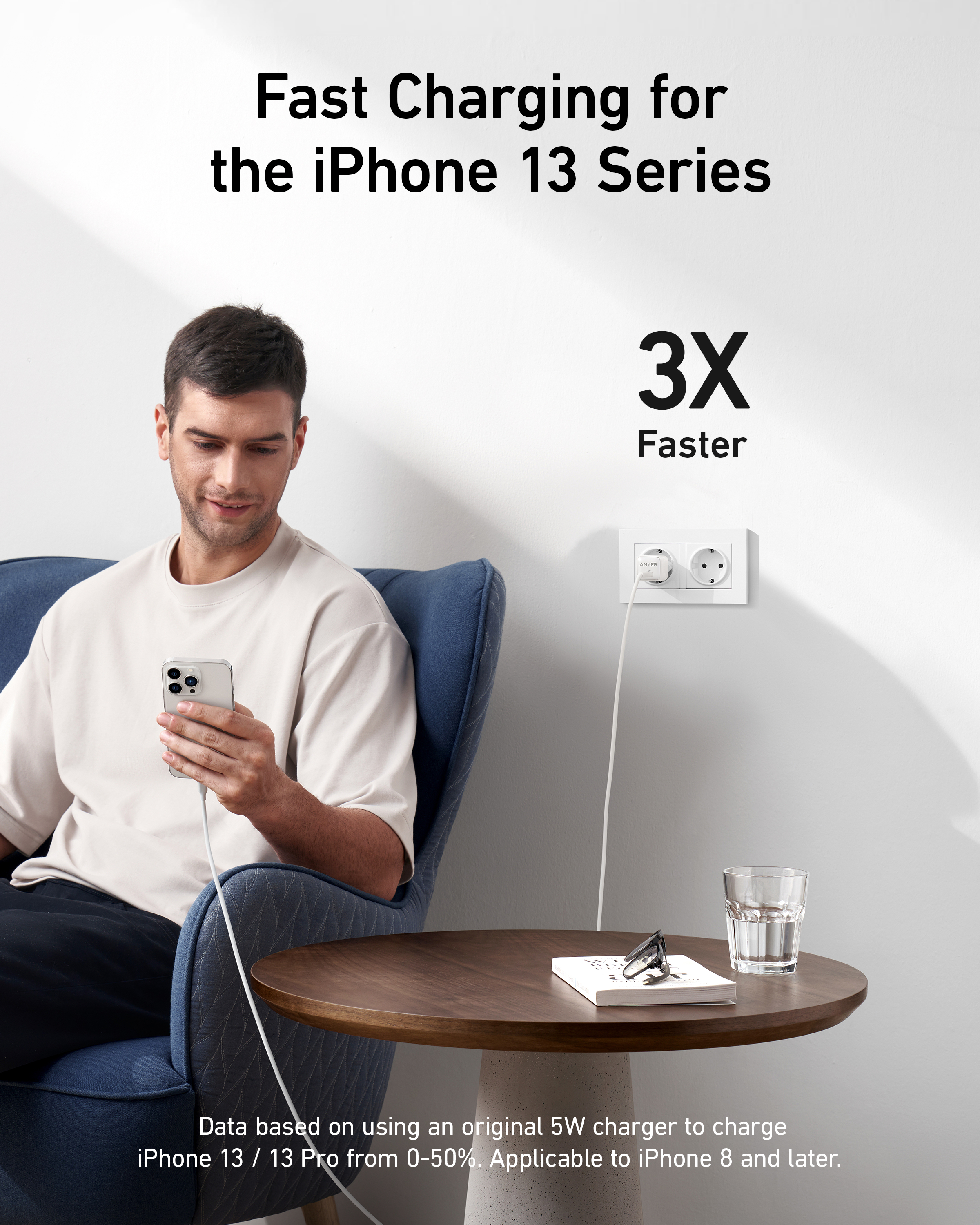 Anker 511 Charger (Nano Pro) offline only Telefono cellulare Tablet Bianco USB Ricarica rapida Interno