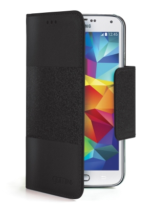 Celly GLAGEGS5BK mobile phone case Folio Black