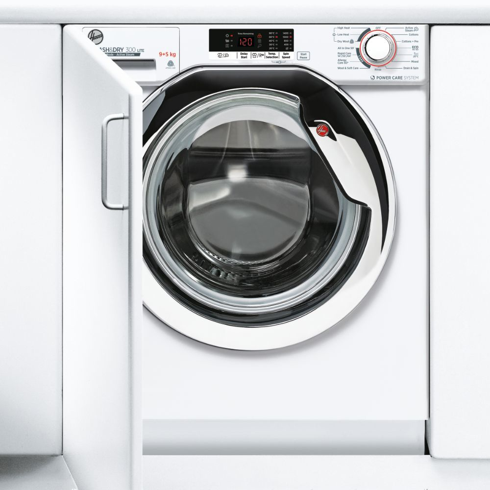 Hoover H-WASH 300 LITE HBDS495D2ACE/-80 washer dryer Built-in Front-load White – image 2