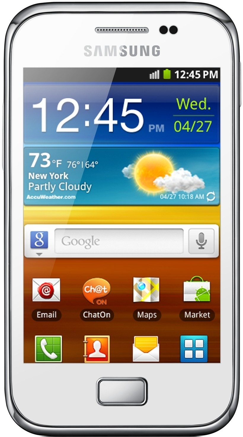 Samsung Galaxy Plus 9.27 cm (3.65") Single SIM Android 2.3 3G Micro-USB B 3 GB 1300 mAh White