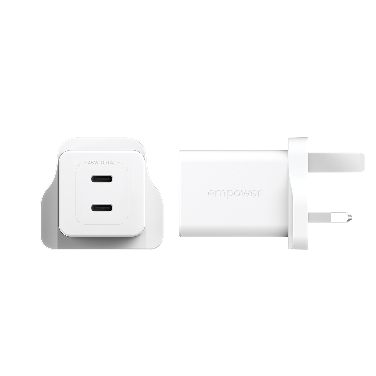 PanzerGlass empower™ by PanzerGlass® Turbo 45W Charger incl. 2 x USB-C | UK Plug | Silver White – image 5
