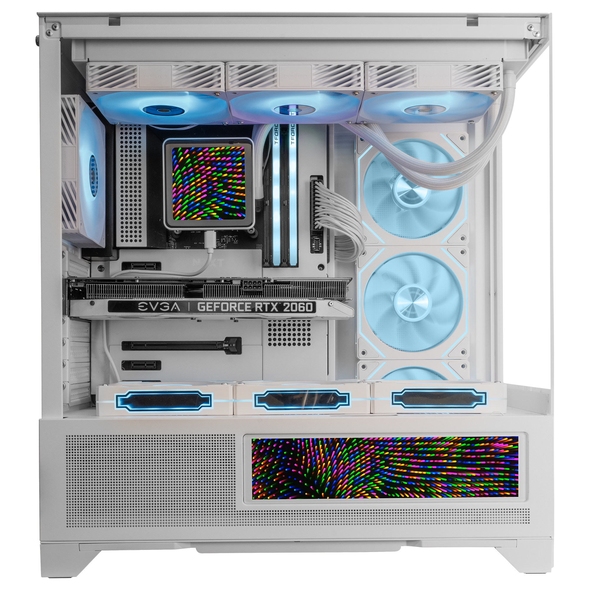 Mars Gaming MCLCDXW computer case Midi Tower White – image 8