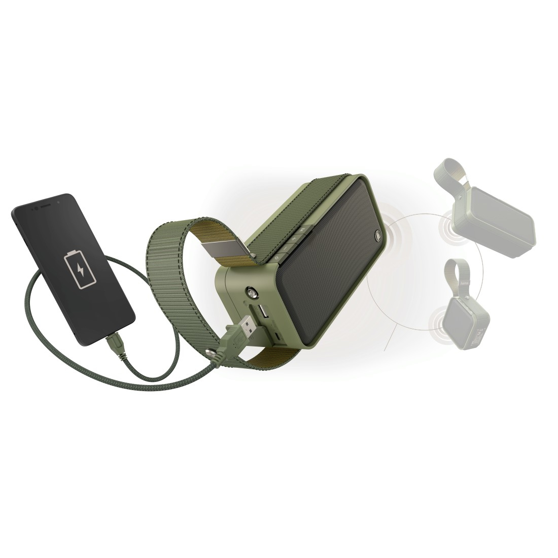 Hama Soldier-L Mono portable speaker Olive – image 3