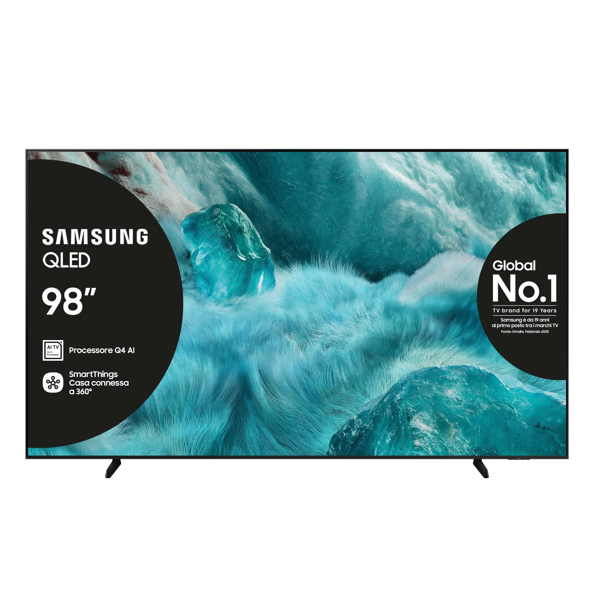 Samsung Smart TV QLED 98 QE98Q7FA 4K Ultra HD 3840x2160 HDR10 Wi Fi Bluetooth Nero (2025) — photo 1