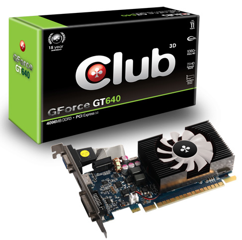 CLUB3D CGNX-G648L graphics card NVIDIA GeForce GT 640