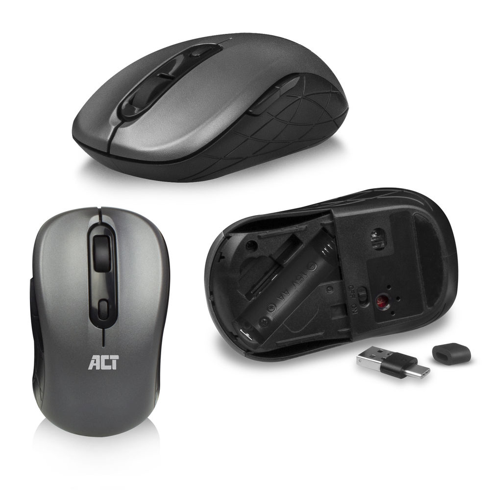 ACT AC5715 keyboard Mouse included Universal RF Wireless AZERTY Belgian Black – image 3