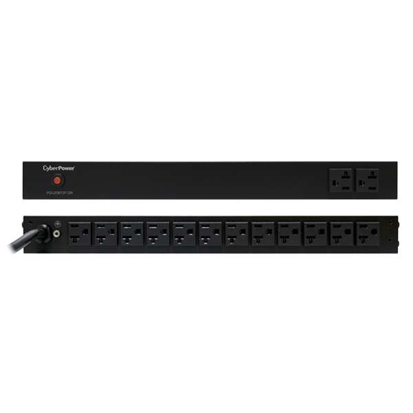 CyberPower PDU20BT2F12R power distribution unit (PDU) 14 AC outlet(s) 1U Black – image 2