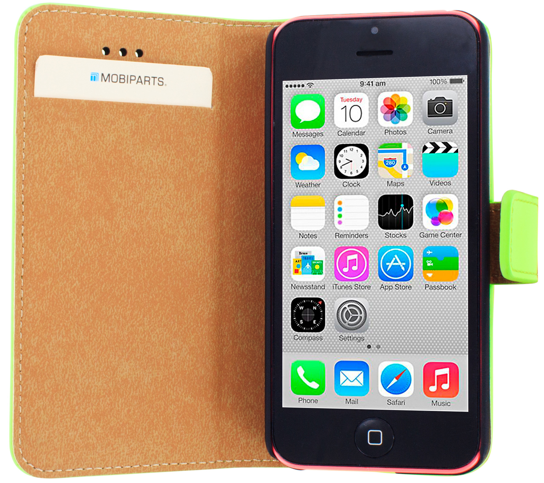 Mobiparts Premium Wallet Case Apple iPhone 5C Green – image 4